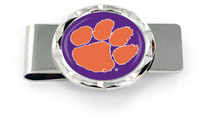 Clemson Diamond Cut Money Clip