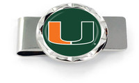 Miami Hurricanes Diamond Cut Money Clip