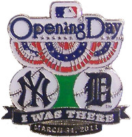 2011 Opening Day Pin - Yankees vs. Detroit Tigers