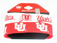 Utah Utes Wide Wristbands (2 Pack)