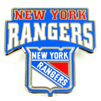 New York Rangers Logo w/ Wordmark Pin.