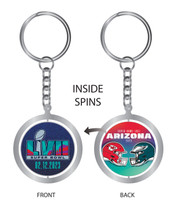 Super Bowl LVII (57) Chiefs vs. Eagles Spinning Key Chain