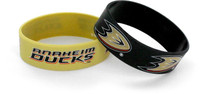 Anaheim Ducks Wide Wristbands - Gold/Black (2 Pack)