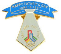 Salt Lake City 2002 Olympics Happy Father's Day Pin