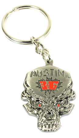 Stone Cold Steve Austin WWE Silver Skull Key Chain