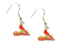 St. Louis Cardinals Logo Earrings - Silver