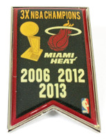 Miami Heat 3-Time Champs Pin