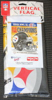 Pittsburgh Steelers 5 Time Super Bowl Champs Vertical Flag - 27" x 37"