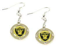 Las Vegas Raiders Rhinestone Dangler Earrings