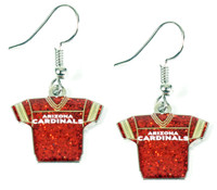 Arizona Cardinals Glitter Jersey Earrings