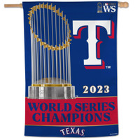 Texas Rangers 2023 World Series Champions 28" x 40" Two-Sided Vertical Banner Flag