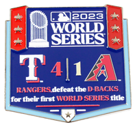 2023 World Series Commemorative Pin - Rangers vs. D-Backs Limited 1,000