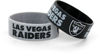 Las Vegas Raiders Wide Wristbands (2 Pack) #2