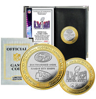 Official Super Bowl LVIII Gold and Silver 2-Tone Flip Coin - VERSION USED AT THE GAME