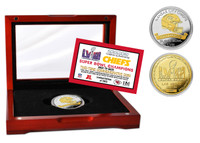 Kansas City Chiefs Super Bowl LVIII Champions Gold and Silver 2-Tone Flip Coin - Limited