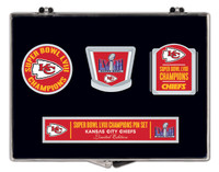 Kansas City Chiefs Super Bowl LVIII Three-Piece Collector Pin Set - Limited