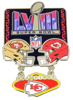 Super Bowl LVIII (58) Oversized Commemorative Pin - Dangler Style (Ships 5/1/24)