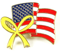 American Flag / Yellow Ribbon Pin