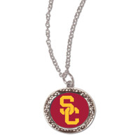 USC Trojans Logo Dimple Pendant