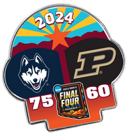 UConn 2024 Men's Final Four Champs Pin w/ Score