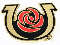 Kentucky Derby Horseshoe Rose Pin