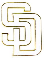 San Diego Padres Cut Out Logo Pin - White