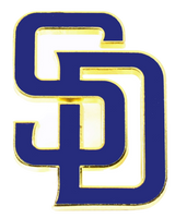 San Diego Padres Cut Out Logo Pin - Blue
