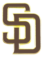 San Diego Padres Cut Out Logo Pin - Brown