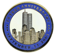 September 11th 10 Year Anniversary Pin - Gold