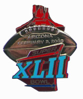 Super Bowl XLII (42) Arizona Game Ball 3-D Pin - Limited 2,008