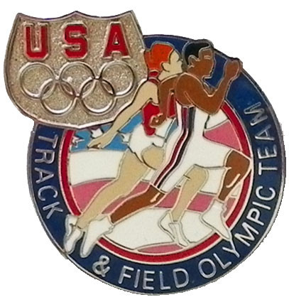 VISA Card USA United States Olympic Decathlon Team Athlete Sports Lapel Hat  Pin