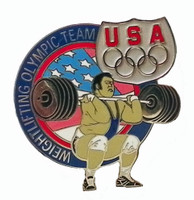 USA Olympic Team Athletes Weightlifting Pin