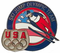 USA Olympic Team Ski Jump Pin