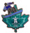 Vancouver 2010 Olympics Clear Aqua Leaf Snowboard Pin