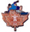 Vancouver 2010 Olympics Clear Orange Leaf Snowboard Pin