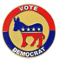 Vote Democrat Party Lapel Pin