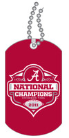 Alabama 2011 National Champs Dog Tag w/ Chain