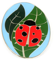 Lady Bug 1.5" Brass Magnet