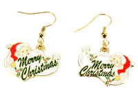 Santa Claus Merry Christmas Earrings