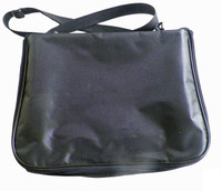 NEW Small Collector Lapel Pin Bag - 5 Page Black w/ Black Piping