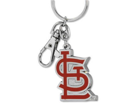 University of Louisville Cardinal leatherette and metal keychain