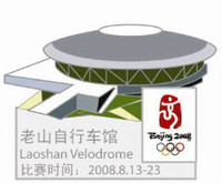 Beijing 2008 Olympics Cycling Center Pin- Imported from Beijing