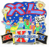 Super Bowl XL (40) Charles Fazzino Pin