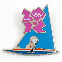 London 2012 Olympics Wenlock Canoe Sprint Pin