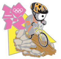 London 2012 Olympics Wenlock Mountain Bike Pin