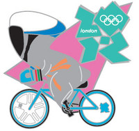 London 2012 Olympics Wenlock Track Cycling Pin