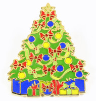 Christmas Tree Lapel Pin - Oversized at 1.5"