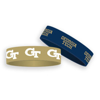 Georgia Tech Wide Wristbands (2 Pack)