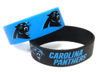 Carolina Panthers Wide Wristbands (2 Pack)