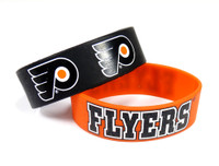 Philadelphia Flyers Wide Wristbands (2 Pack)